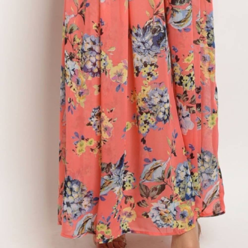 LAST1️⃣//CORAL FLORAL DRESS - Picture 5 of 13